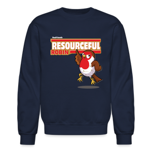 Resourceful Robin Character Comfort Adult Crewneck Sweatshirt - navy