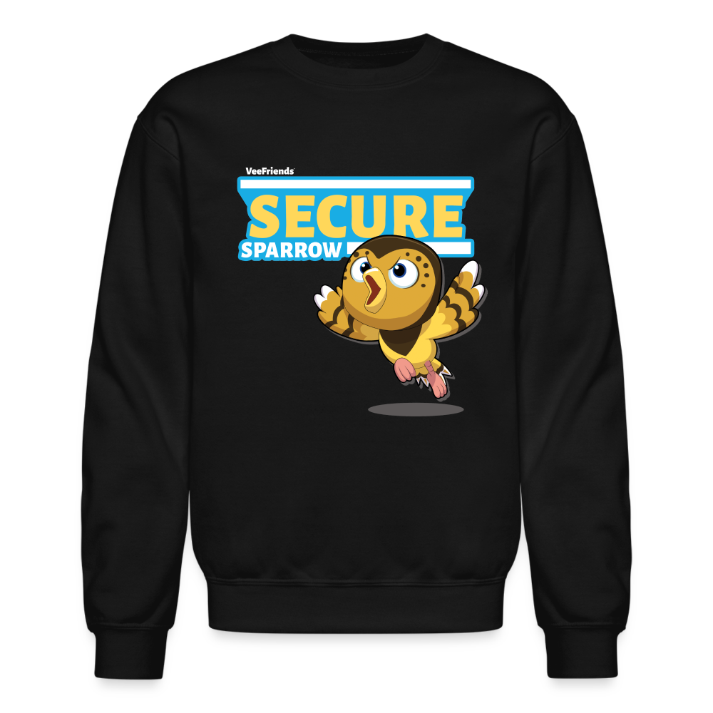 
            
                Load image into Gallery viewer, Secure Sparrow Character Comfort Adult Crewneck Sweatshirt - black
            
        