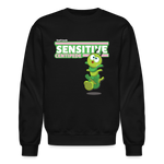 Sensitive Centipede Character Comfort Adult Crewneck Sweatshirt - black