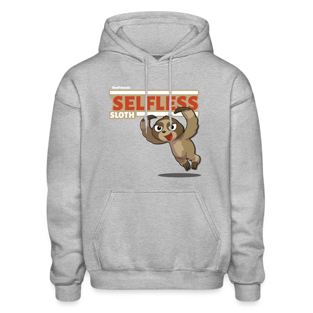 Selfless Sloth Character Comfort Adult Hoodie - heather gray