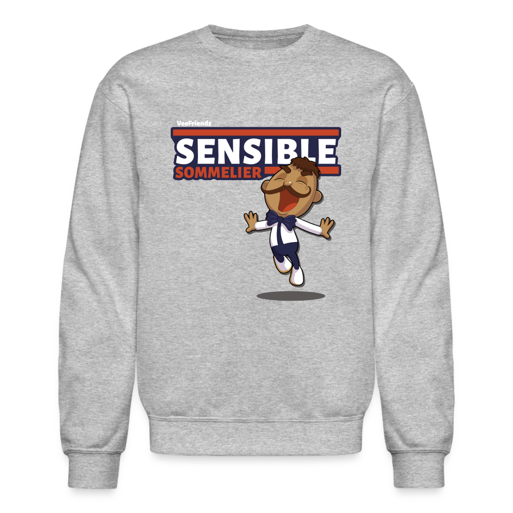 Sensible Sommelier Character Comfort Adult Crewneck Sweatshirt - heather gray