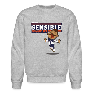 Sensible Sommelier Character Comfort Adult Crewneck Sweatshirt - heather gray