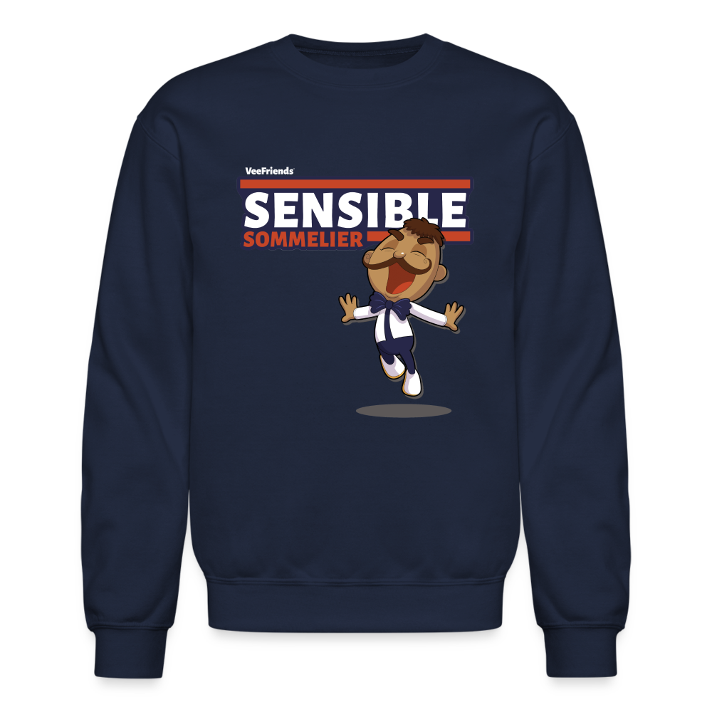 
            
                Load image into Gallery viewer, Sensible Sommelier Character Comfort Adult Crewneck Sweatshirt - navy
            
        