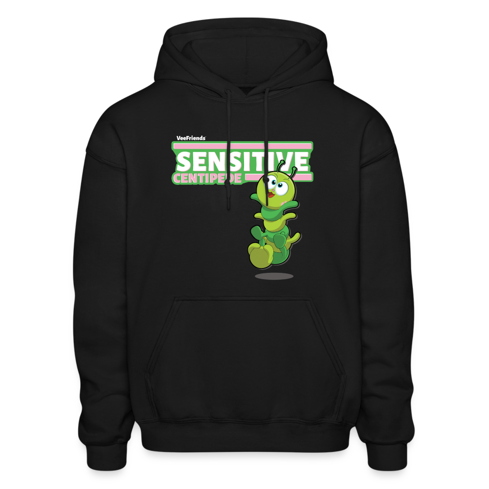 Sensitive Centipede Character Comfort Adult Hoodie - black