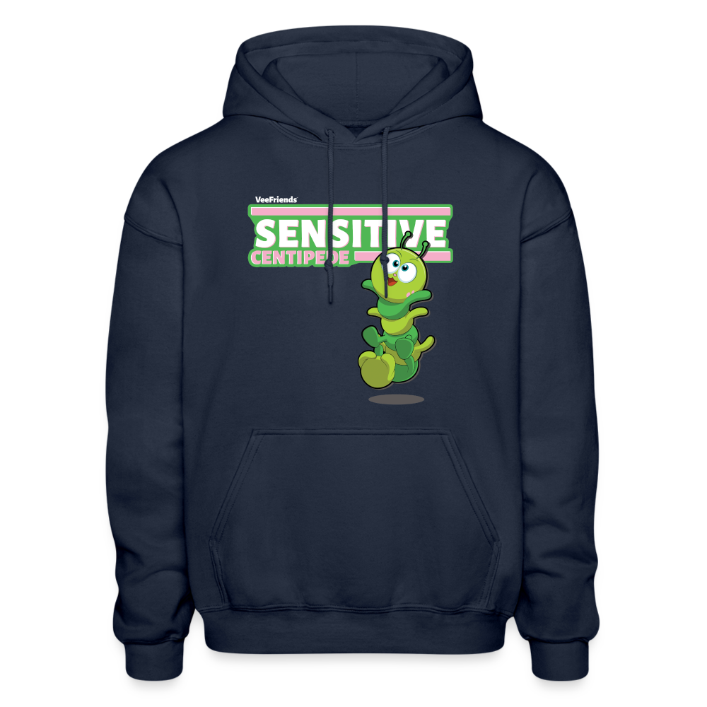 
            
                Load image into Gallery viewer, Sensitive Centipede Character Comfort Adult Hoodie - navy
            
        