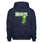 Sensitive Centipede Character Comfort Adult Hoodie - navy