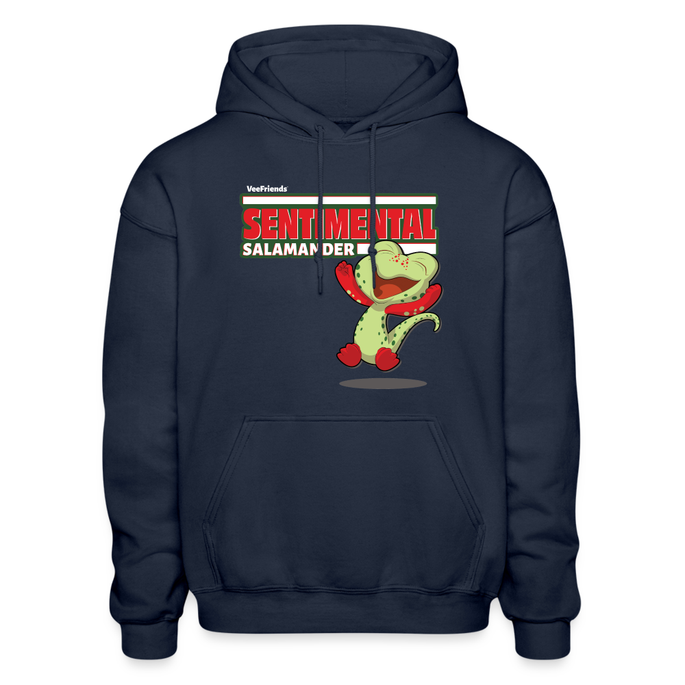 Sentimental Salamander Character Comfort Adult Hoodie - navy