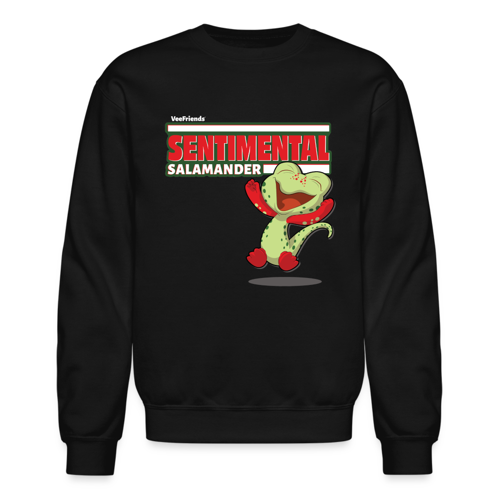 
            
                Load image into Gallery viewer, Sentimental Salamander Character Comfort Adult Crewneck Sweatshirt - black
            
        