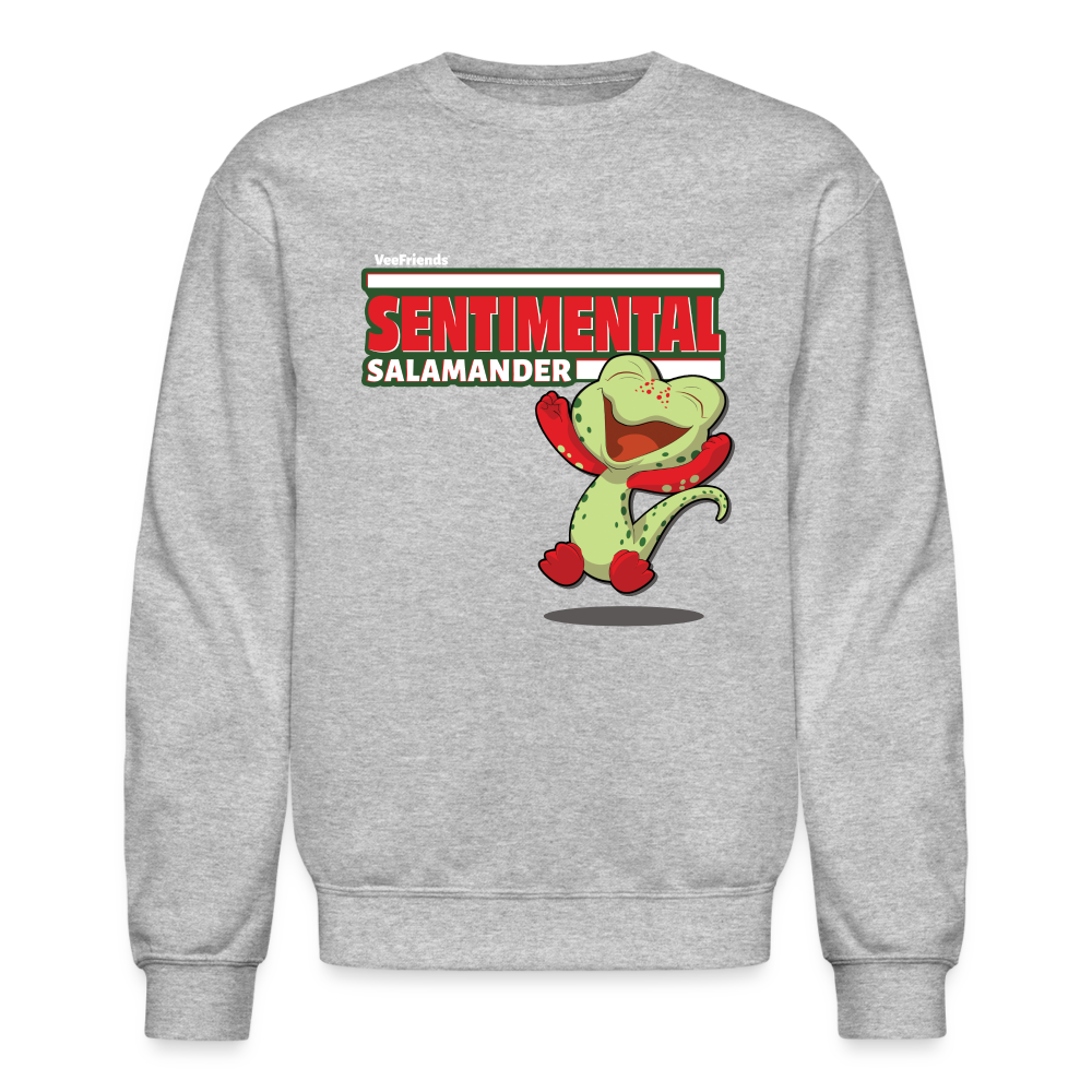 Sentimental Salamander Character Comfort Adult Crewneck Sweatshirt - heather gray