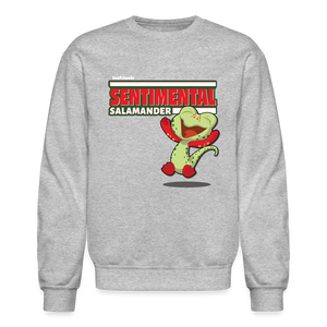 Sentimental Salamander Character Comfort Adult Crewneck Sweatshirt - heather gray