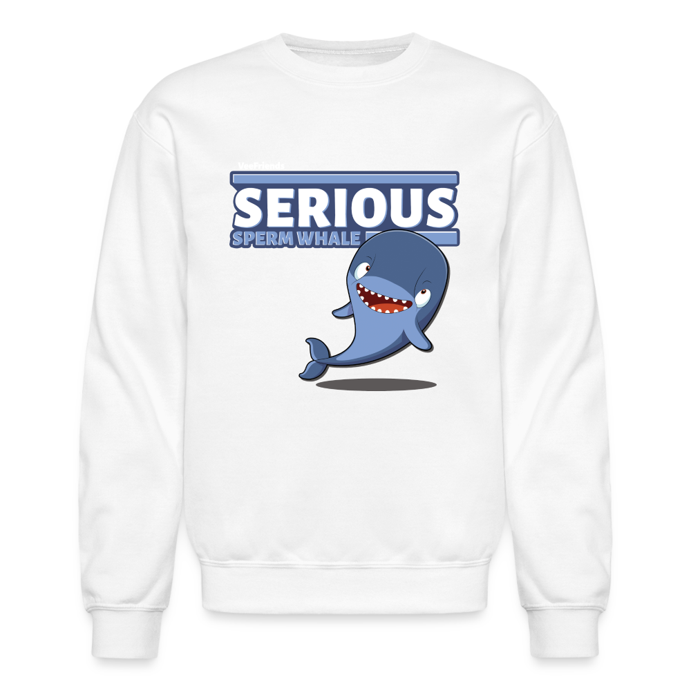 
            
                Load image into Gallery viewer, Serious Sperm Whale Character Comfort Adult Crewneck Sweatshirt - white
            
        