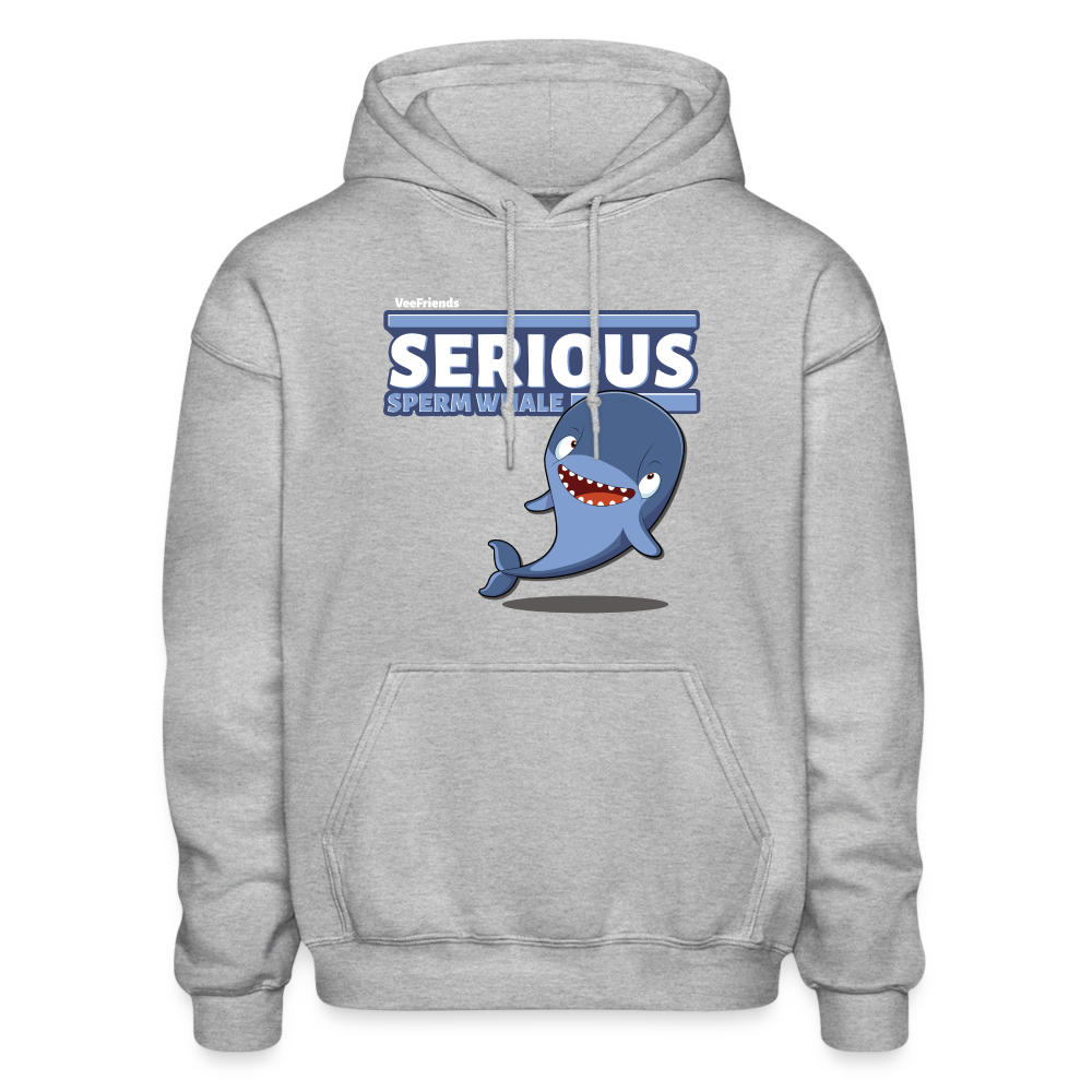 Serious Sperm Whale Character Comfort Adult Hoodie - heather gray