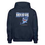 Serious Sperm Whale Character Comfort Adult Hoodie - navy