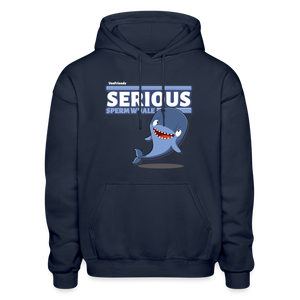 
            
                Load image into Gallery viewer, Serious Sperm Whale Character Comfort Adult Hoodie - navy
            
        