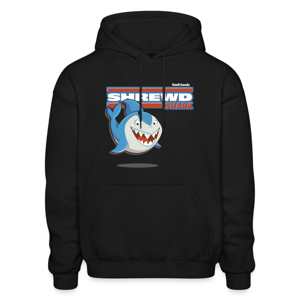 Shrewd Shark Character Comfort Adult Hoodie - black