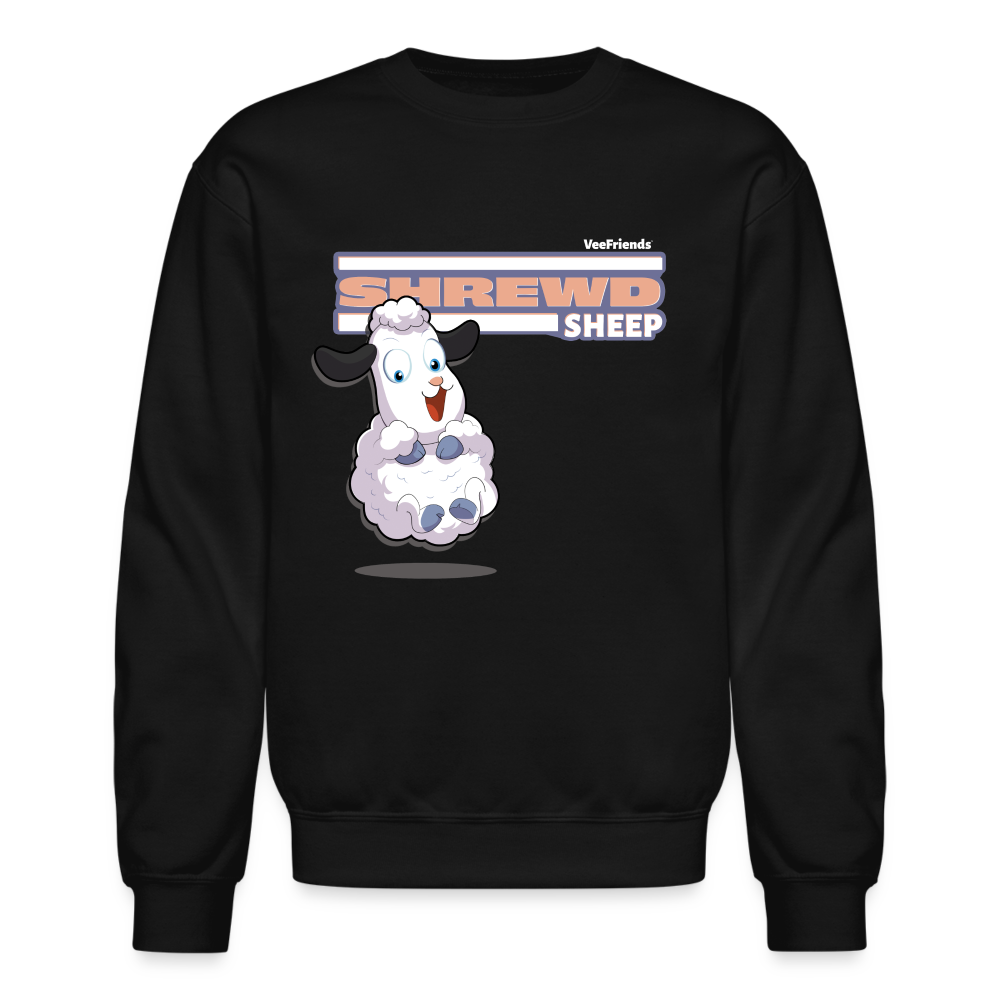 
            
                Load image into Gallery viewer, Shrewd Sheep Character Comfort Adult Crewneck Sweatshirt - black
            
        