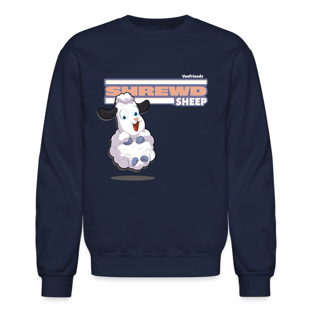 
            
                Load image into Gallery viewer, Shrewd Sheep Character Comfort Adult Crewneck Sweatshirt - navy
            
        