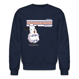 
            
                Load image into Gallery viewer, Shrewd Sheep Character Comfort Adult Crewneck Sweatshirt - navy
            
        