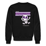 Skilled Skeleton Character Comfort Adult Crewneck Sweatshirt - black