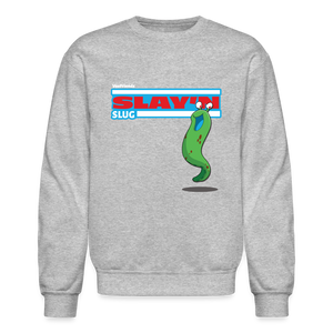 
            
                Load image into Gallery viewer, Slay’n Slug Character Comfort Adult Crewneck Sweatshirt - heather gray
            
        