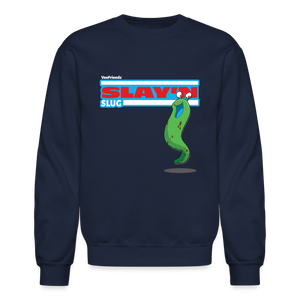 
            
                Load image into Gallery viewer, Slay’n Slug Character Comfort Adult Crewneck Sweatshirt - navy
            
        