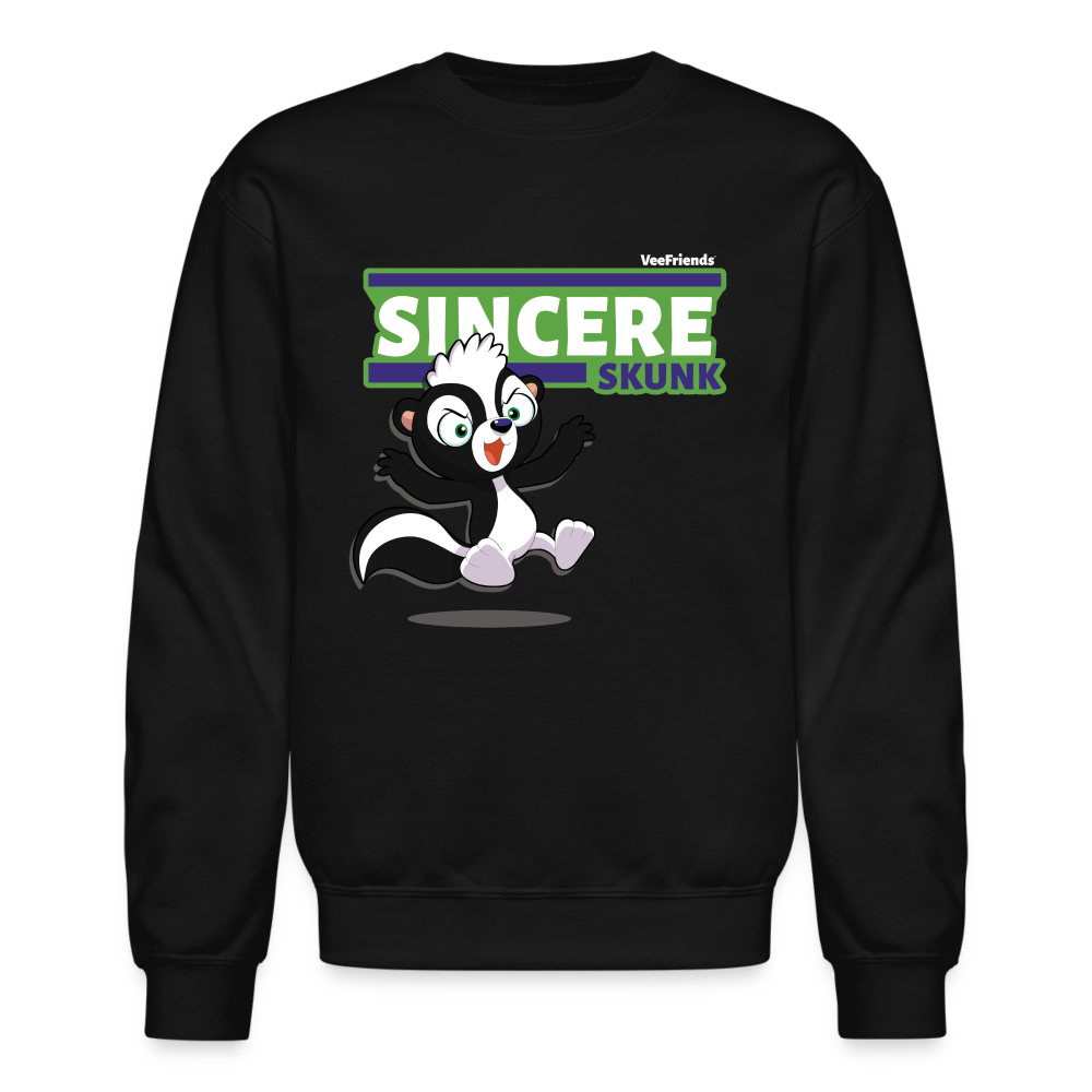 
            
                Load image into Gallery viewer, Sincere Skunk Character Comfort Adult Crewneck Sweatshirt - black
            
        