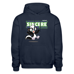 
            
                Load image into Gallery viewer, Sincere Skunk Character Comfort Adult Hoodie - navy
            
        
