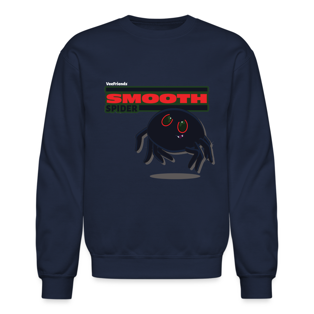 Smooth Spider Character Comfort Adult Crewneck Sweatshirt - navy