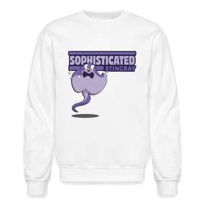 
            
                Load image into Gallery viewer, Sophisticated Stingray Character Comfort Adult Crewneck Sweatshirt - white
            
        