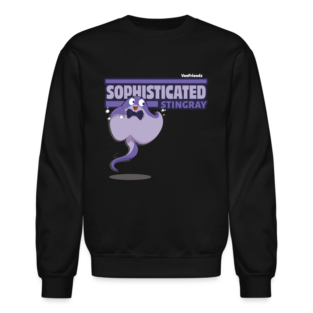 Sophisticated Stingray Character Comfort Adult Crewneck Sweatshirt - black