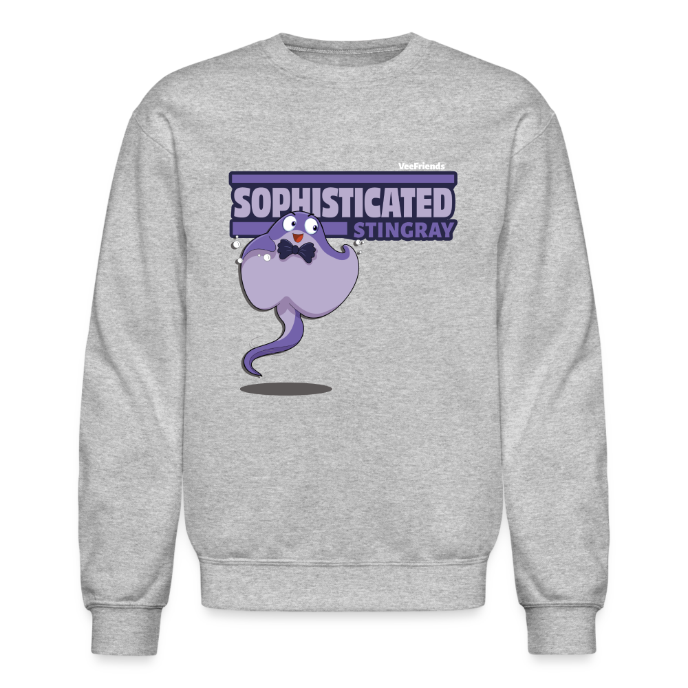 Sophisticated Stingray Character Comfort Adult Crewneck Sweatshirt - heather gray