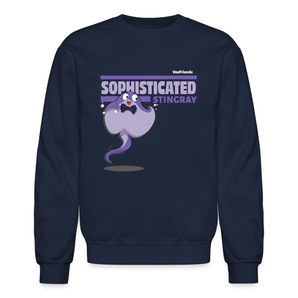 Sophisticated Stingray Character Comfort Adult Crewneck Sweatshirt - navy