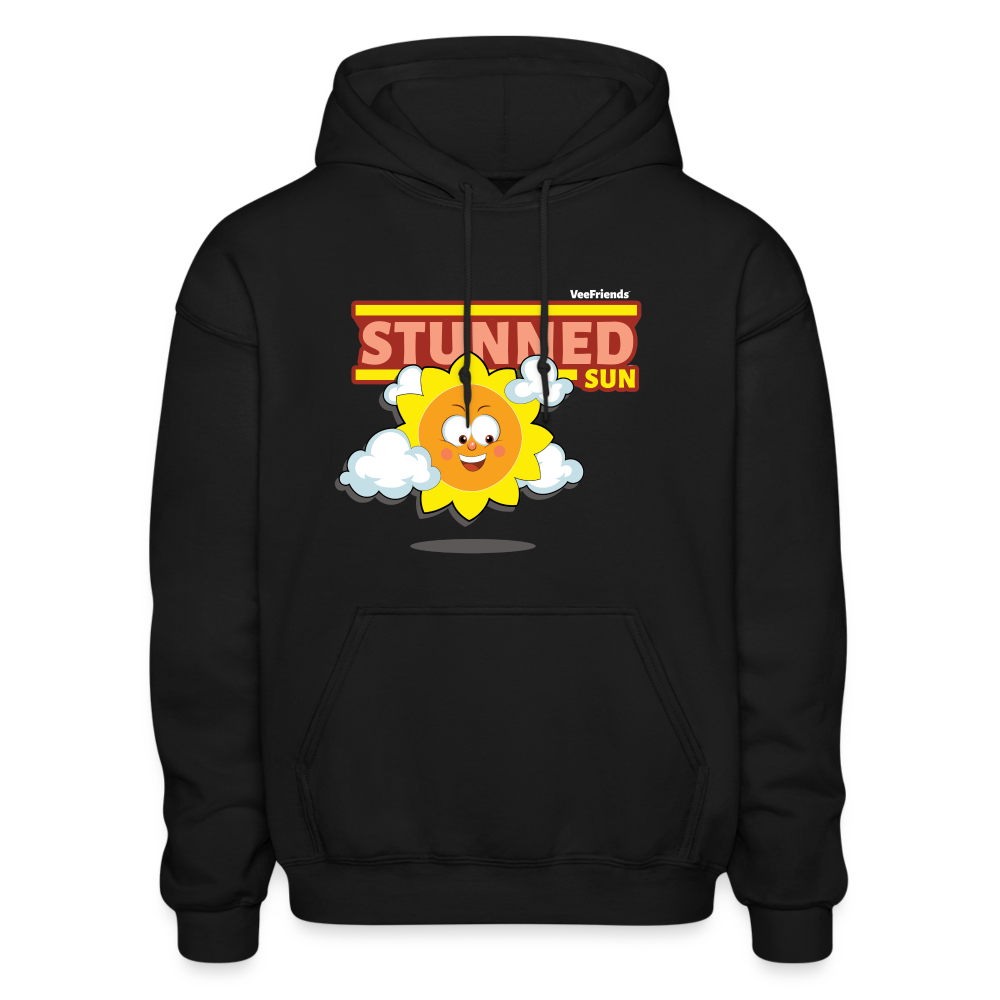 Stunned Sun Character Comfort Adult Hoodie - black