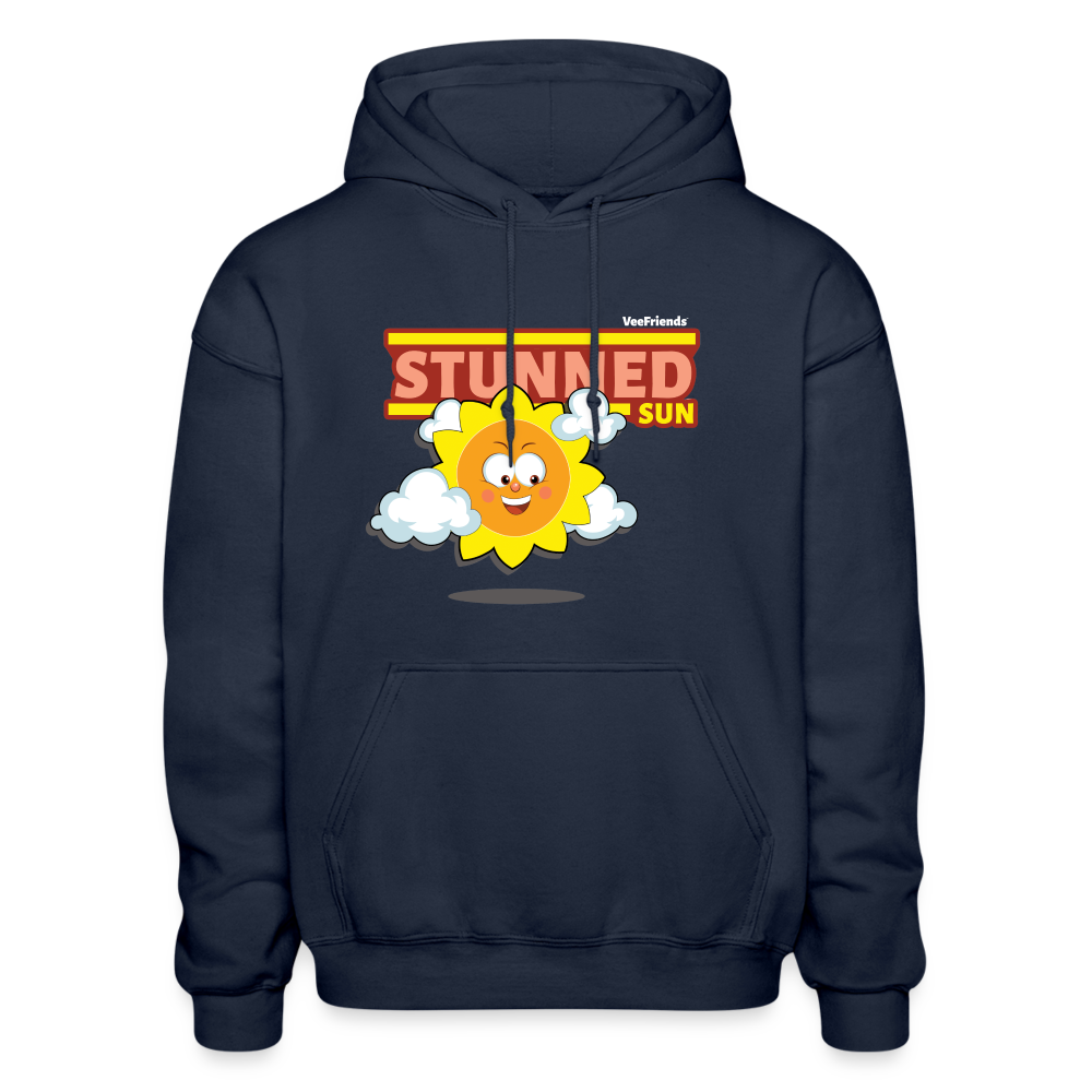 Stunned Sun Character Comfort Adult Hoodie - navy