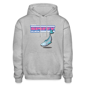 
            
                Load image into Gallery viewer, Spiffy Salmon Character Comfort Adult Hoodie - heather gray
            
        