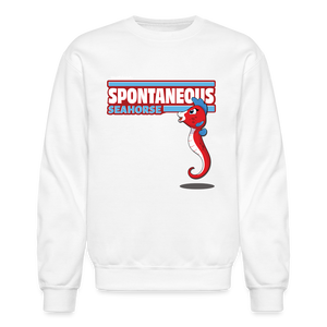 
            
                Load image into Gallery viewer, Spontaneous Seahorse Character Comfort Adult Crewneck Sweatshirt - white
            
        