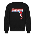 Spontaneous Seahorse Character Comfort Adult Crewneck Sweatshirt - black