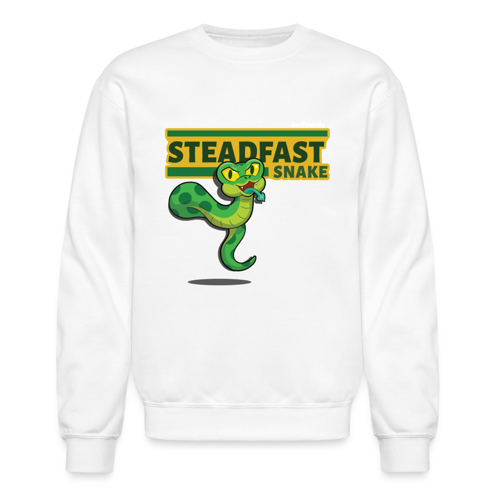 Steadfast Snake Character Comfort Adult Crewneck Sweatshirt - white