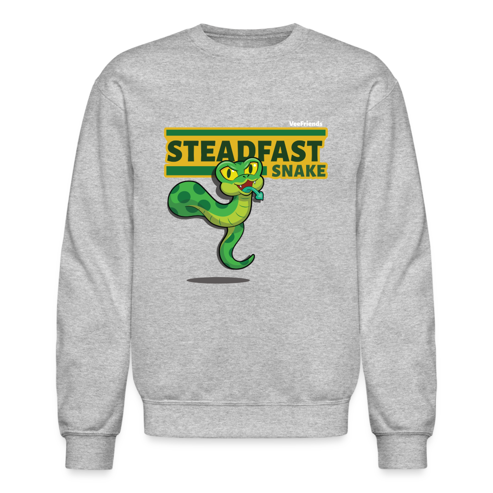 Steadfast Snake Character Comfort Adult Crewneck Sweatshirt - heather gray