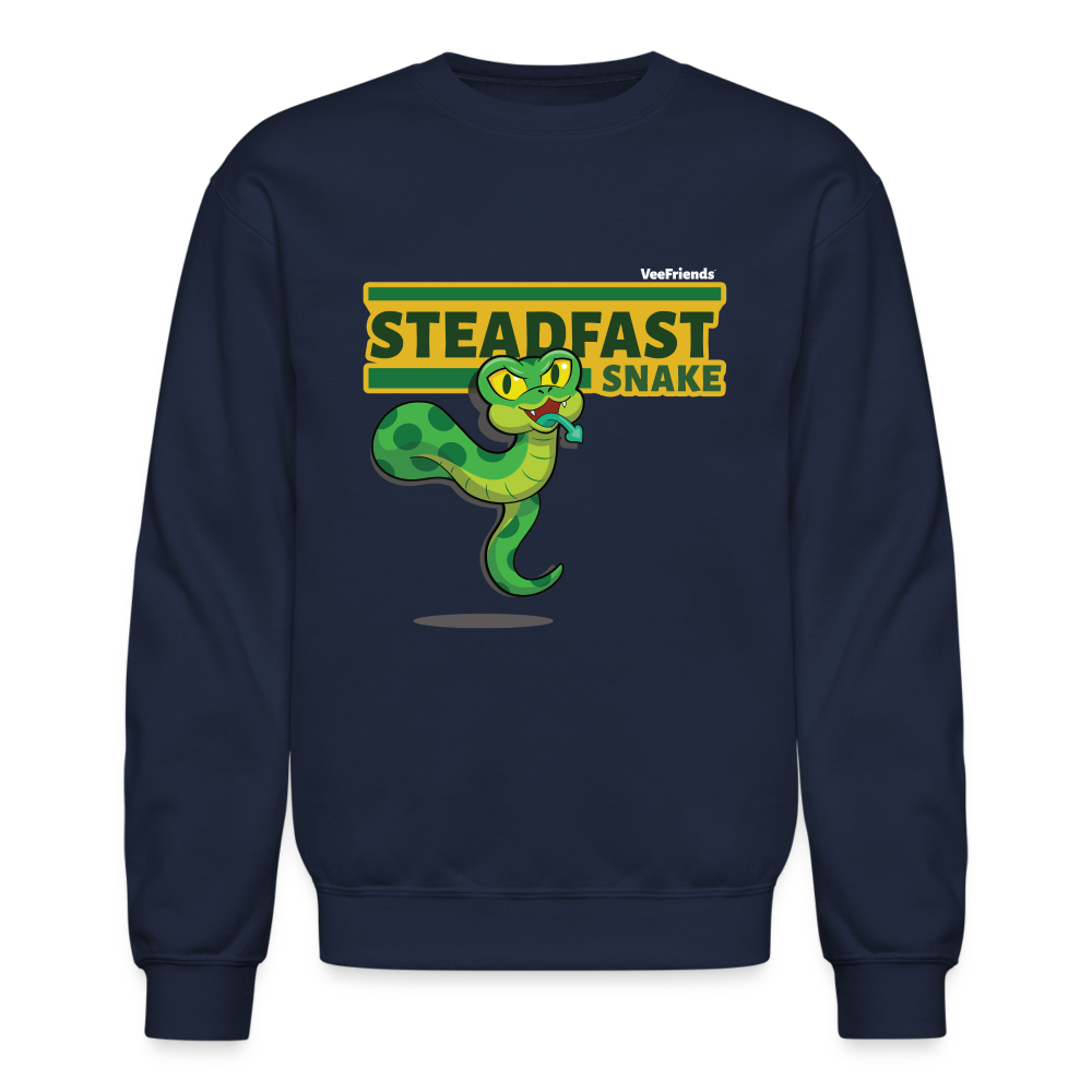 Steadfast Snake Character Comfort Adult Crewneck Sweatshirt - navy