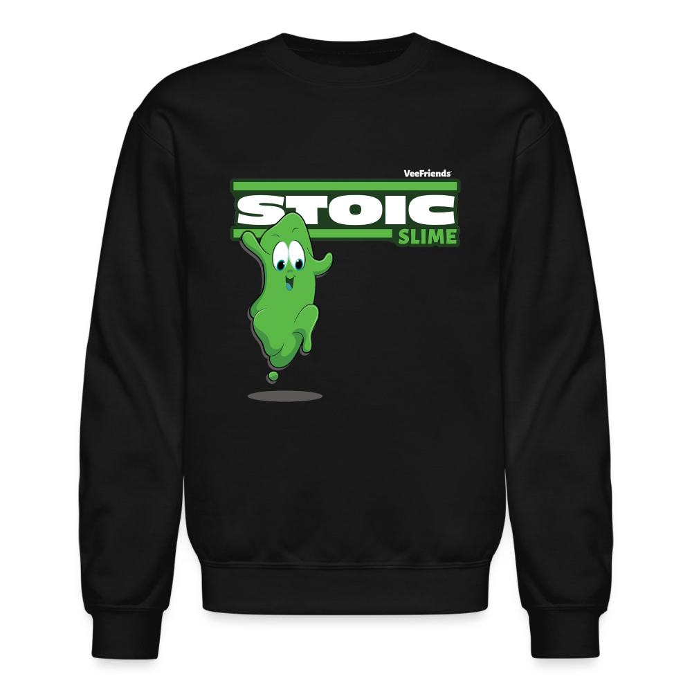 Stoic Slime Character Comfort Adult Crewneck Sweatshirt - black
