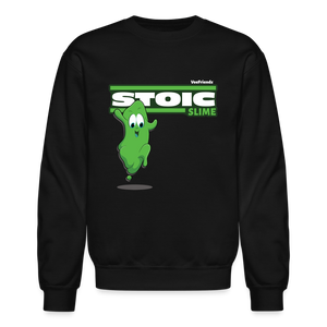 Stoic Slime Character Comfort Adult Crewneck Sweatshirt - black