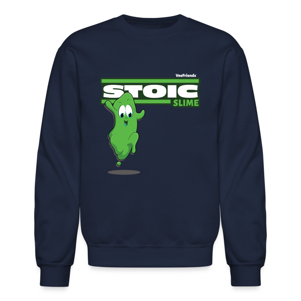 Stoic Slime Character Comfort Adult Crewneck Sweatshirt - navy
