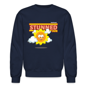 
            
                Load image into Gallery viewer, Stunned Sun Character Comfort Adult Crewneck Sweatshirt - navy
            
        