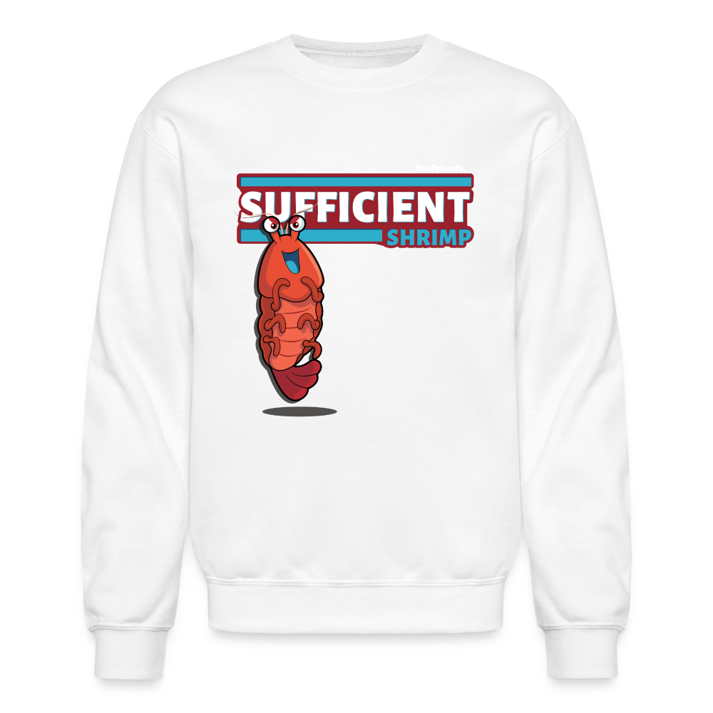 
            
                Load image into Gallery viewer, Sufficient Shrimp Character Comfort Adult Crewneck Sweatshirt - white
            
        