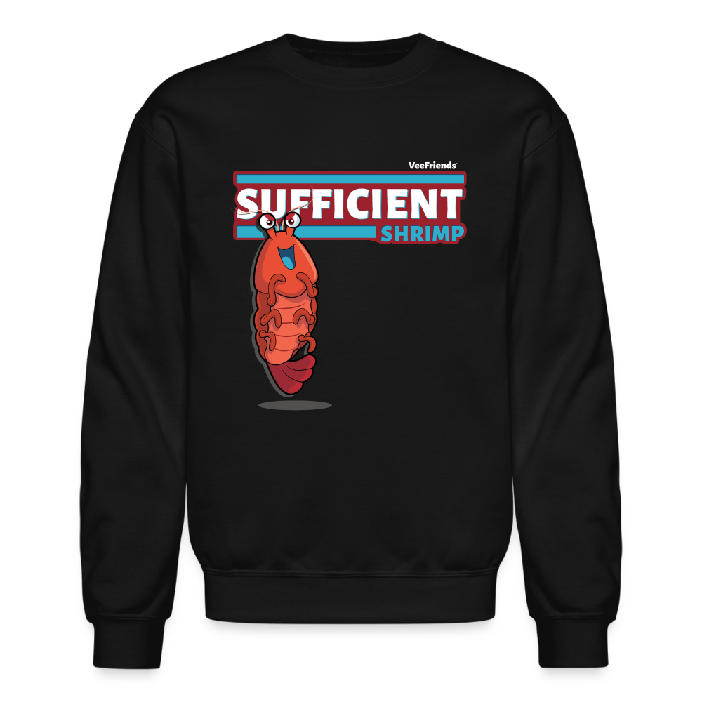 
            
                Load image into Gallery viewer, Sufficient Shrimp Character Comfort Adult Crewneck Sweatshirt - black
            
        