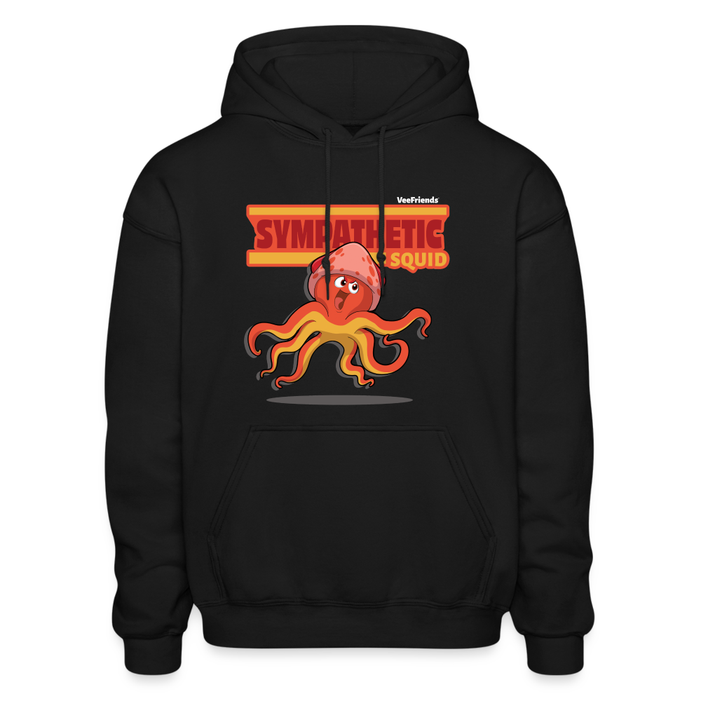 
            
                Load image into Gallery viewer, Sympathetic Squid Character Comfort Adult Hoodie - black
            
        