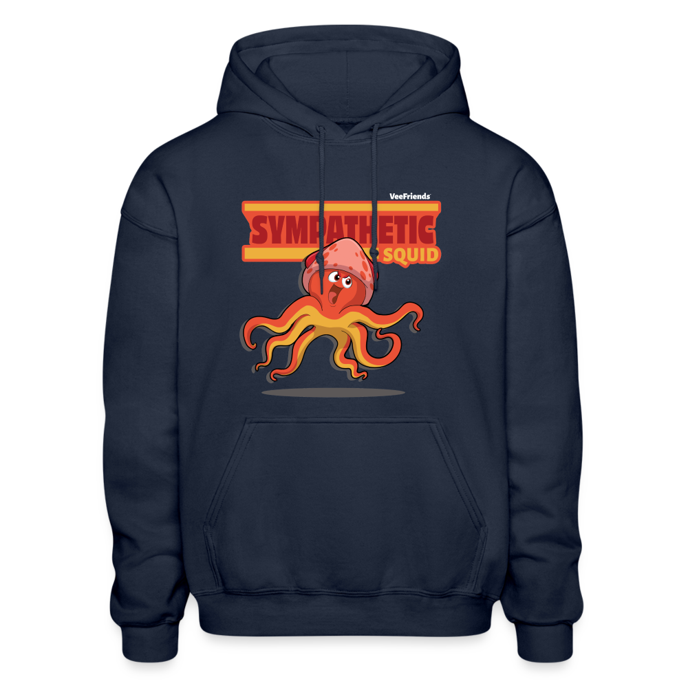 Sympathetic Squid Character Comfort Adult Hoodie - navy