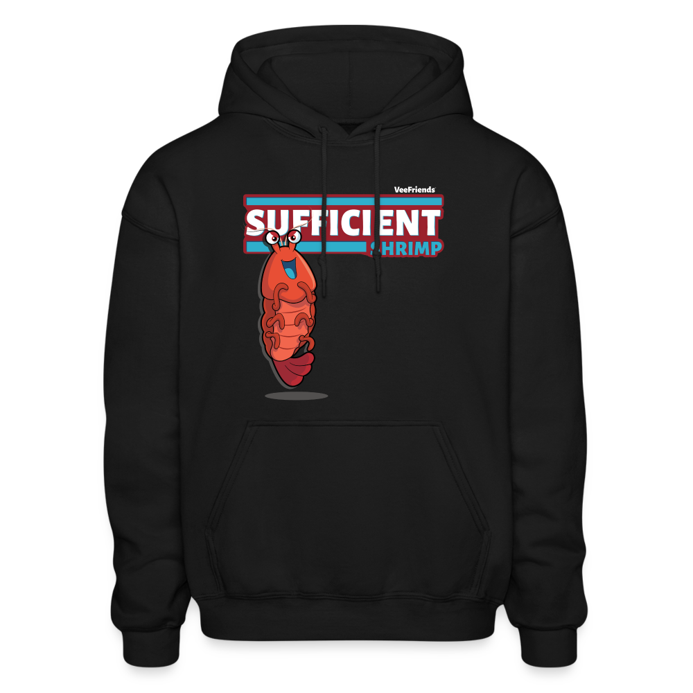 Sufficient Shrimp Character Comfort Adult Hoodie - black