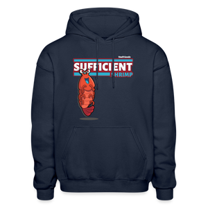
            
                Load image into Gallery viewer, Sufficient Shrimp Character Comfort Adult Hoodie - navy
            
        